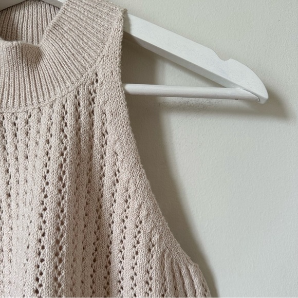 One Grey Day Los Angeles Knit Vest in Nude Size Small - Picture 4 of 6